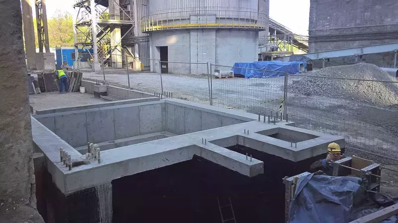 Budowa punktu rozładunku klinkieru w Rudnikach